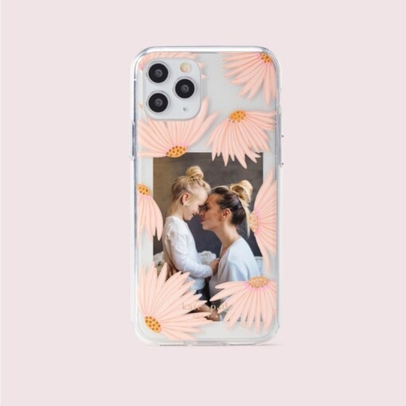 2 for $40 Kate spade Clear Jeweled Falling Flower Photo Frame Case iphone 11 pro - Picture 2 of 4